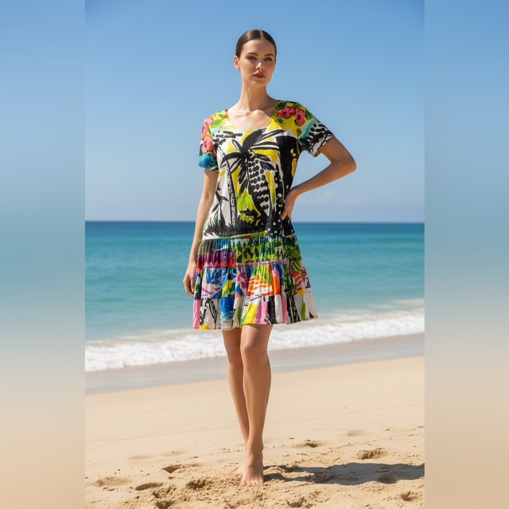 Jams World • Vintage • Hattie Drop Waist Dress • Parrot Cove